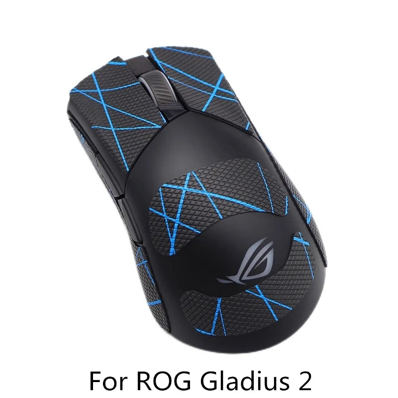 autocollants antiderapants noirs motif geometrique souris gaming rog gladius deux trois
