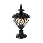 lampe table vintage aluminium bronze noir ajourée ip65 led e27