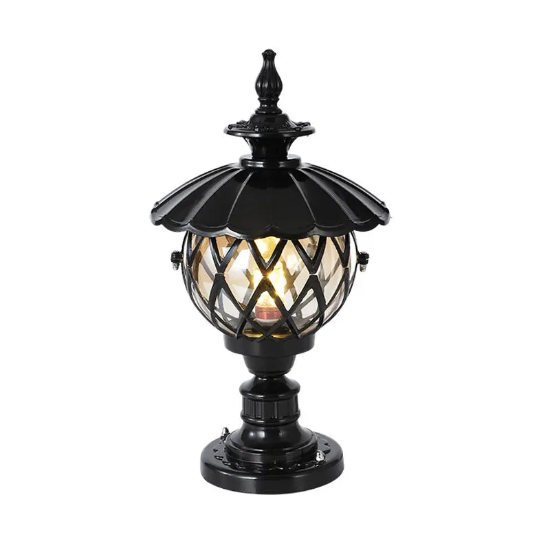 lampe table vintage aluminium bronze noir ajourée ip65 led e27