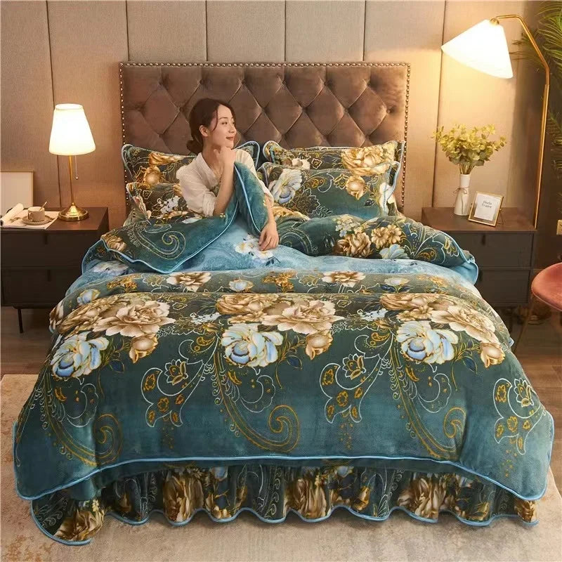 Détail du tissu polaire épais de la housse de couette flanelle