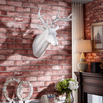 décoration murale tête cerf noir blanche texture résinée moderne fixations