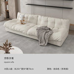 canapé blanc simili cuir moderne coussins 180 240 300 cm