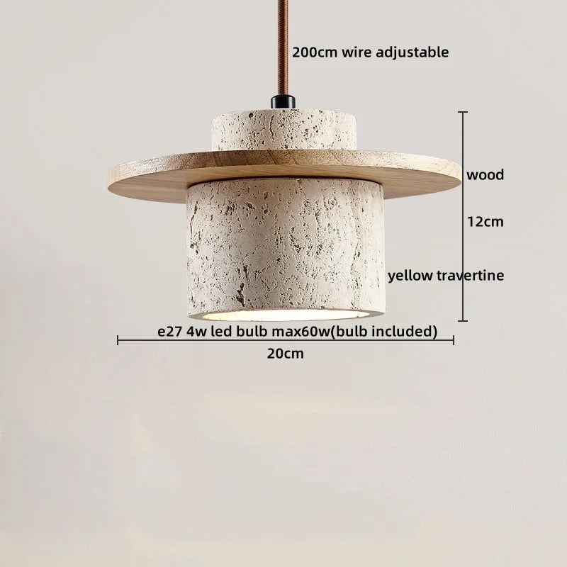 suspension lumineuse moderne pierre naturelle blanc brun lustre salon cuisine chambre minimaliste
