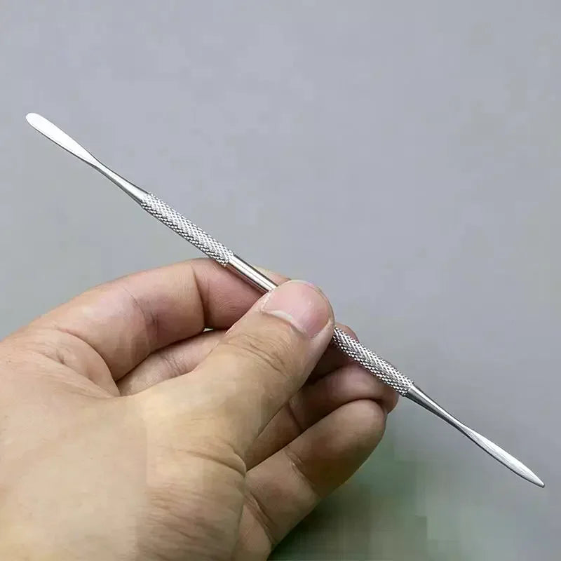 outils manucure argentés classiques biseautés modelage détaillage professionnel sculpteur DIY