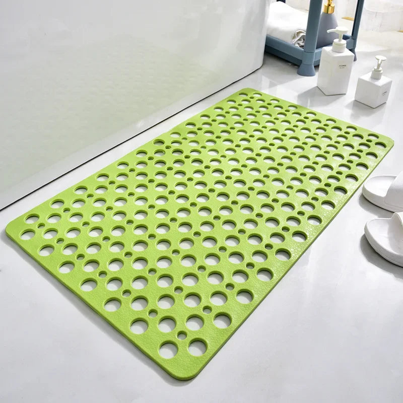 tapis bain antidérapant pvc tpe perforations ventouses moderne gris blanc
