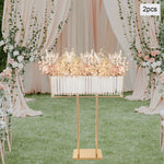 support floral transparent moderne or argent bouquet inclusion centro mesa