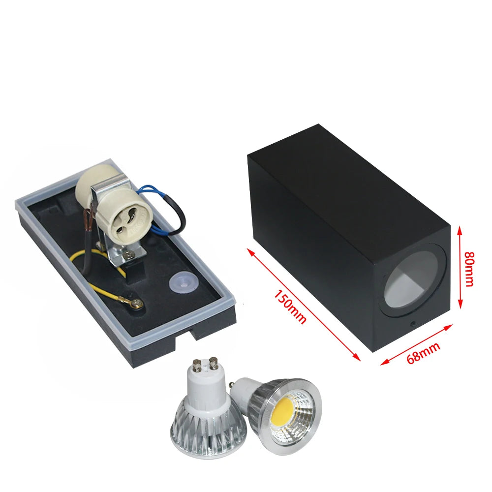 applique murale led moderne noir blanc 80x80 150x80 flux 249 2000 lumens.gca