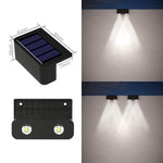 appliques murales led solaires noires contemporaines panneau solaire 80x45x30 mm