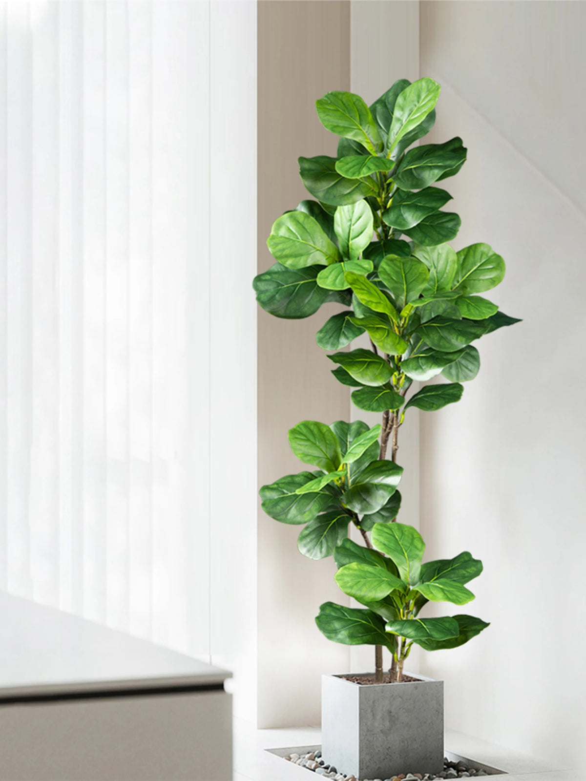 plante artificielle arbuste vert feuilles ovales moderne pot décoration extérieure intérieure haute qualité simulation