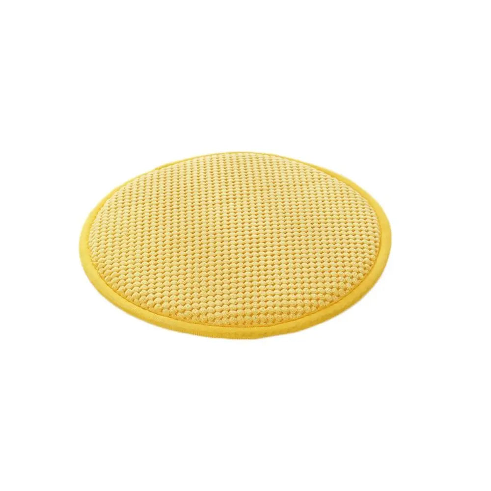 coussin tabouret rond solide mousse pu tissage points moderne couleur uni antidérapant