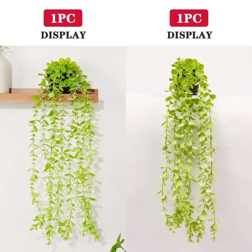Détail feuilles réalistes plante artificielle vigne