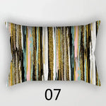 taie d'oreiller rectangulaire 30x50cm housse coussin décoration moderne motif abstrait coton polyester