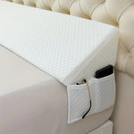 oreiller mousse mémoire forme coton polyester quilté moderne blanc gris réglable lit tête matelas