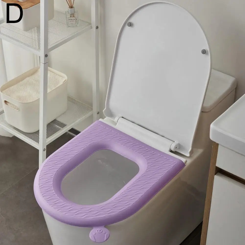 coussin toilette confortable vert bleu rose clips plastique souple pratique washable