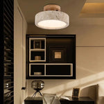 lampe moderne pierre gris clair finition polie texture granulée étude entrée salle manger cuisine