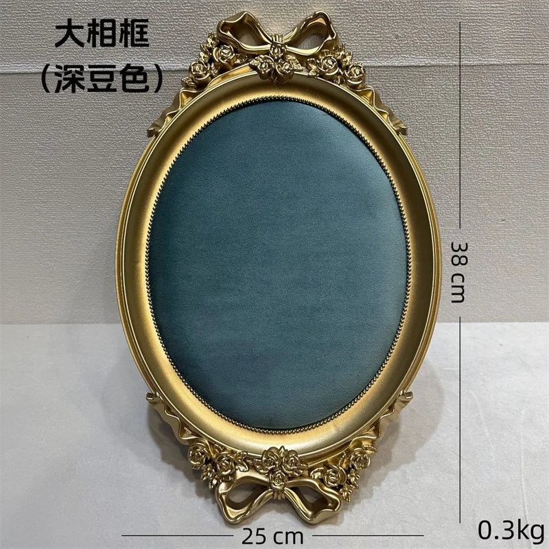 plateau présentation bijoux forme cadre photo doré velours couleur