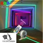 applique murale led rgb 12w moderne éclairage intérieur extérieur rainbows télécommande bluetooth
