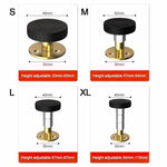 pieds ajustables modernes noirs dorés vis fixation meuble réglables différentes tailles