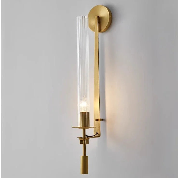 lampes murales modernes or noir abat jour verre rayures ampoule filament apparent chambre cuisine