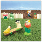 figurines animales jardin cartoon décoration extérieure adhésif verte blanche noire rouge bleue