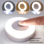 veilleuse led rechargeable usb moderne lampe ronde argentée dorée lumière nocturne minimaliste abs