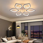 plafonnier led moderne blanc acrylique métal géométrique luminaire salon cuisine chambre contemporain