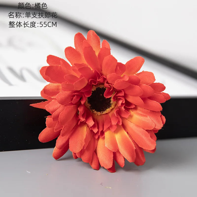 décoration intérieure branchettes gerbera soie rose blanche rouge modernes 55cm fête anniversaire maison