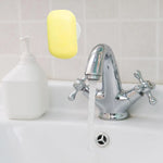 porte savon magnétique ventouse adhésive moderne salle bain savon blanc jaune argente organizer amovible