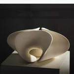 lampe table contemporaine blanc minimaliste base plate moderne fluides