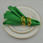 serviette table satin anneau doré mariage décoration table repas classique