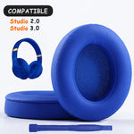 oreillettes casque audio cuir mousse noir gris bleu rouge adhésif confortables ergonomiques remplissage beats
