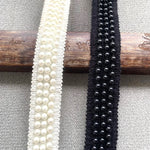 rubans frangés dorés blancs noirs 100 polyester largeur 3cm longueur 2mètres mariage décoration élégante