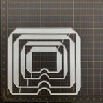outils découpe papier cartonné acier carbone carré rectangle sac boîte figure irrégulière cercle argenté