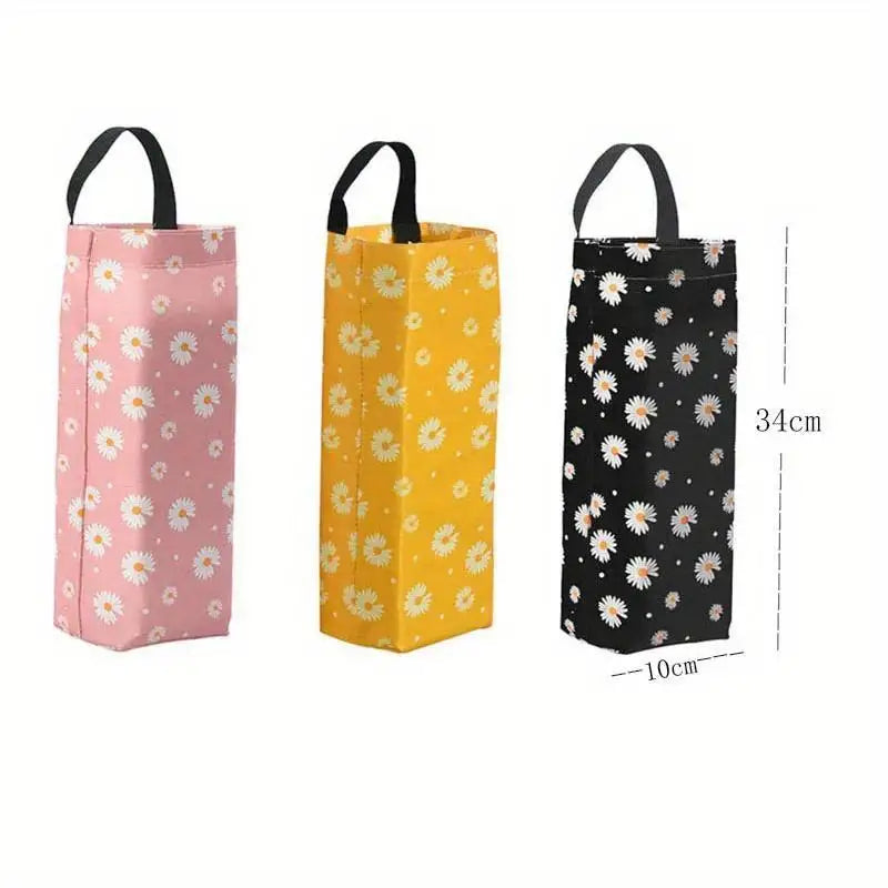 poches murales sacs chien motifs fleurs marguerites rose bleu jaune noir decorative chambre