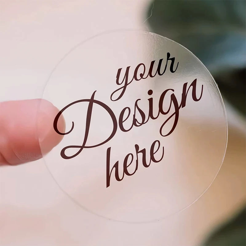 autocollants transparents personnalisés lettrage cursive étiquettes adhésives boîtes cadeaux mariage anniversaire moderne