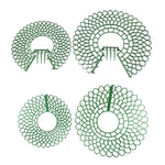 supports plantes vert structure ajourée motif fleur piquets métalliques jardinage rustique assemblés non assemblés