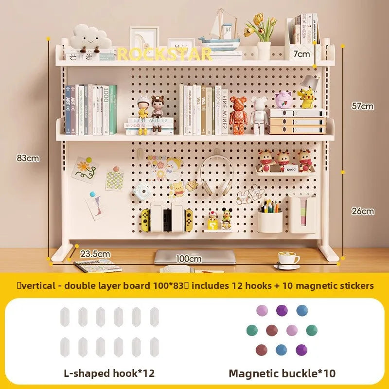 étagère murale modulaire métal blanc porte crayons support objets moderne