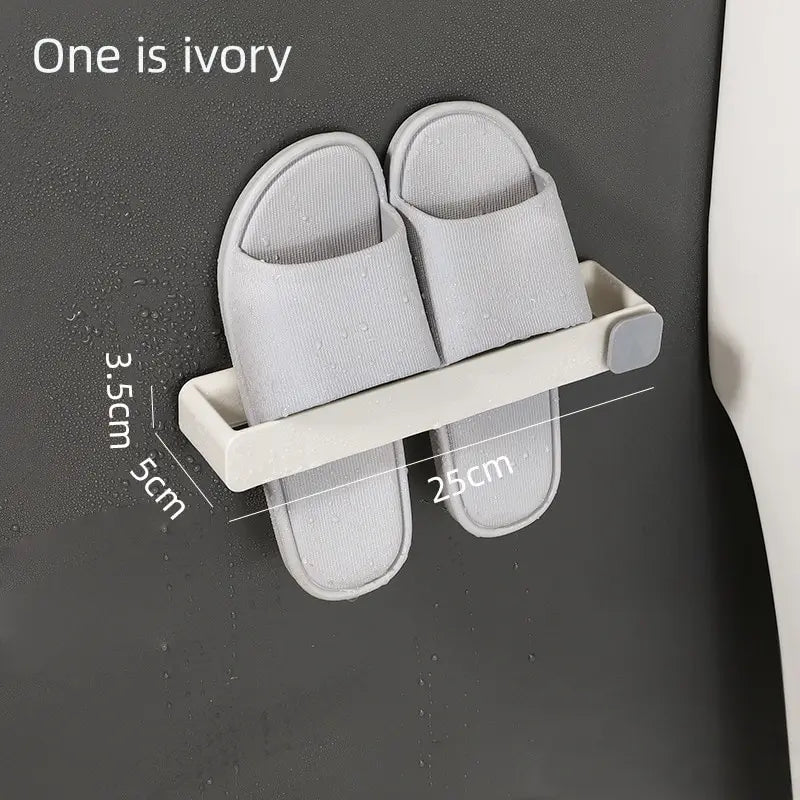 support mural adhésif sans perçage sabots moderne blanc gris clair minimaliste chambre bain