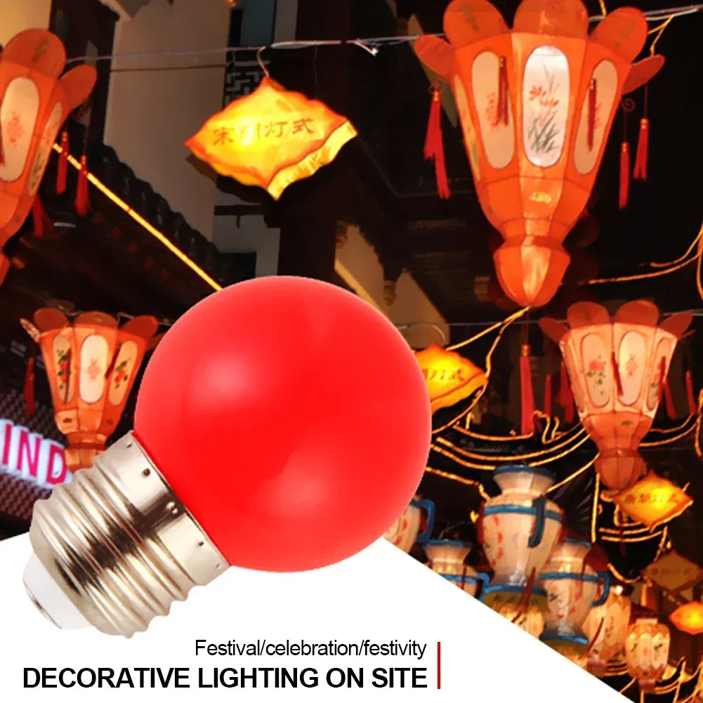 ampoule led rouge jaune blanche globe boule e27 vis bleue moderne chambre décoration noël
