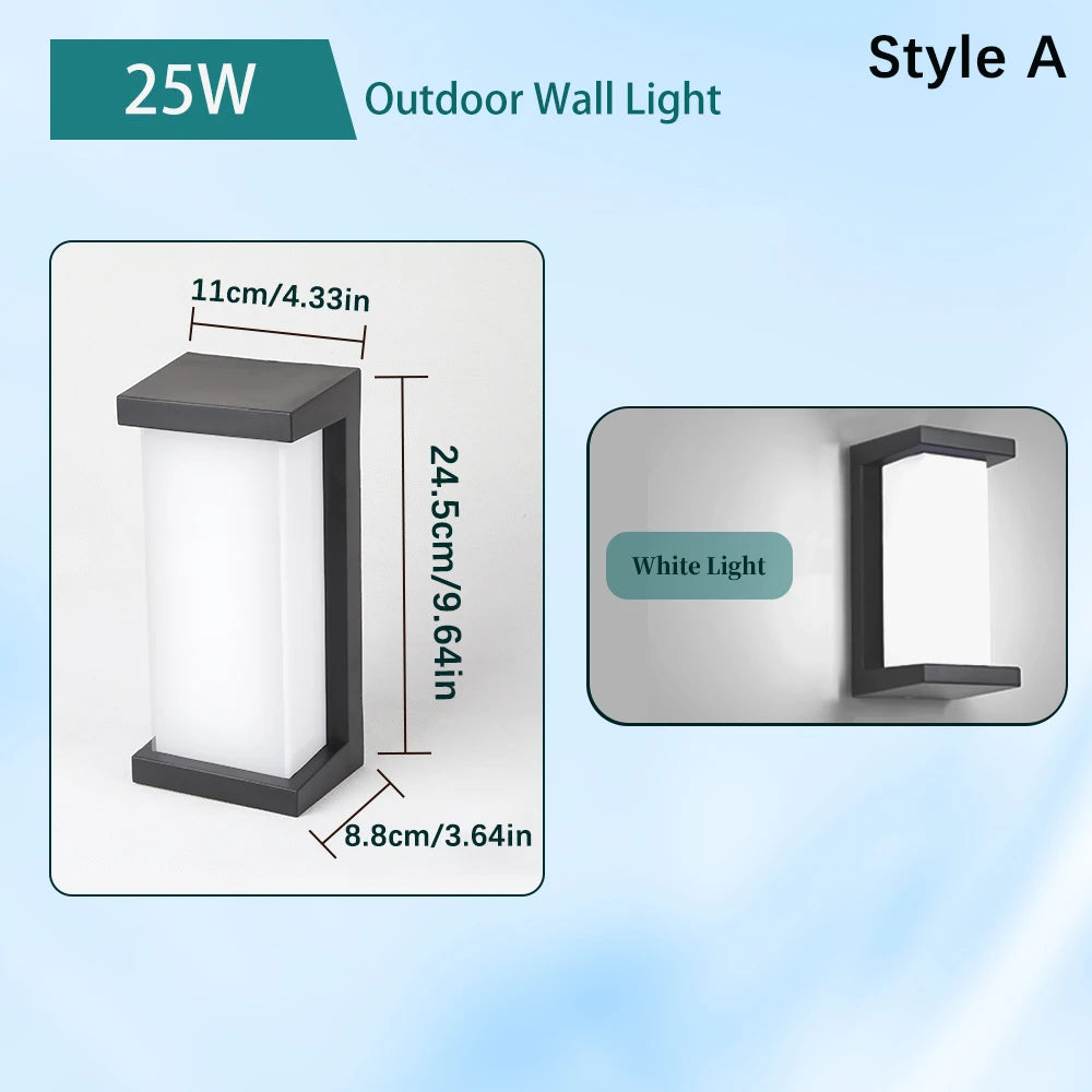 lampe murale led moderne noire ip65 verre borosilicate abs nickelée 2492000lm