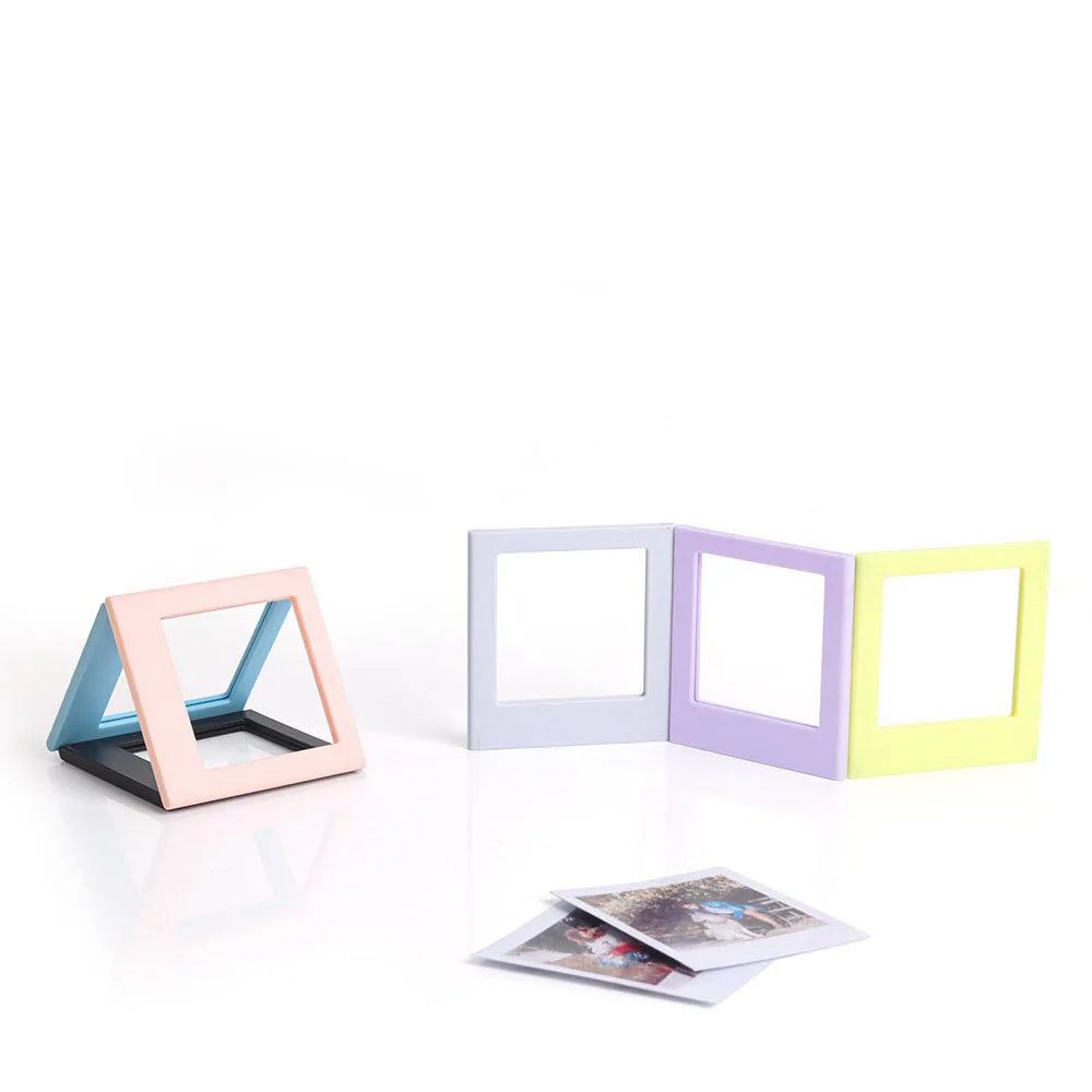 cadres photo aimants transparents modernes rose jaune bleu noir minimalistes