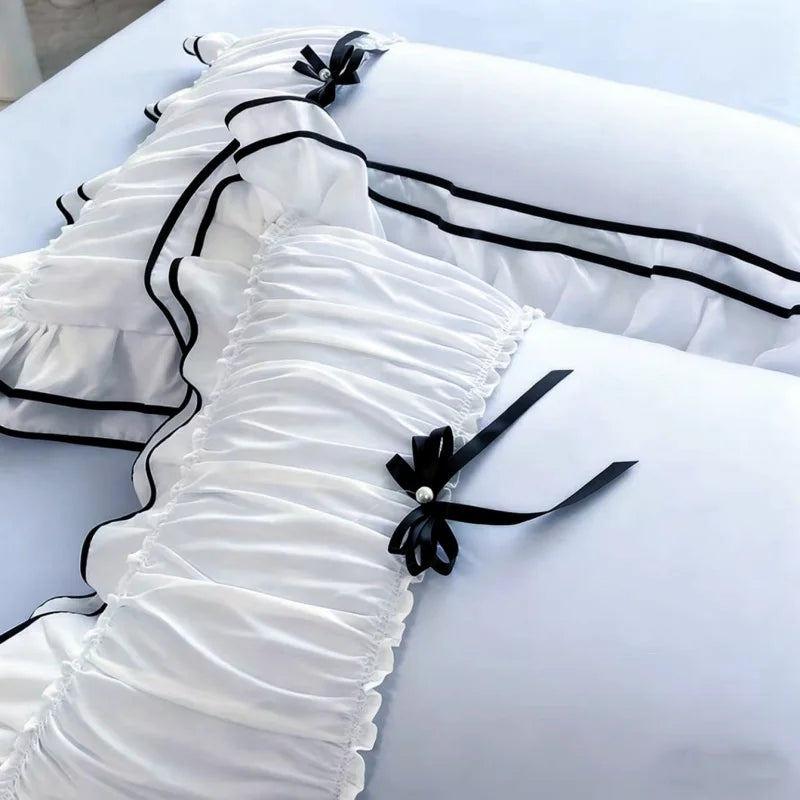 ensemble literie bleu clair papillons broderie doux romantique 135x200cm 150x200cm 168x229cm 180x210cm 200x200cm 200x230cm
