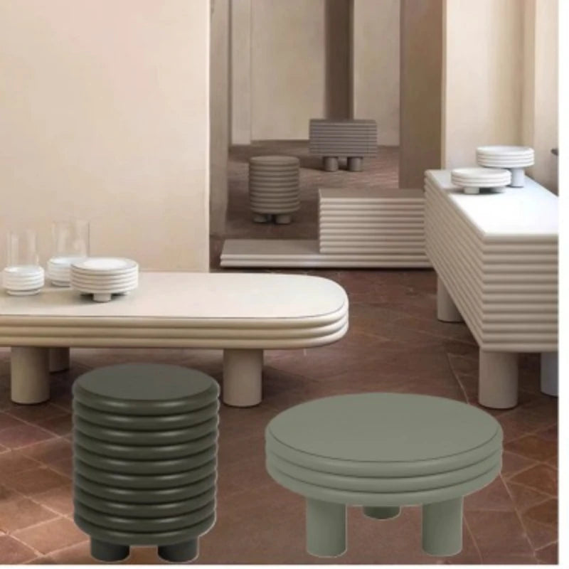 tabouret moderne minimaliste bois couleur gris contemporain salon decoration autonome