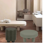 tabouret moderne minimaliste bois couleur gris contemporain salon decoration autonome