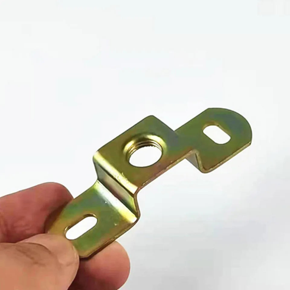 supports suspension métalliques plaques fixation argentées dorées industriels modernes m10 lisses brillants opaques