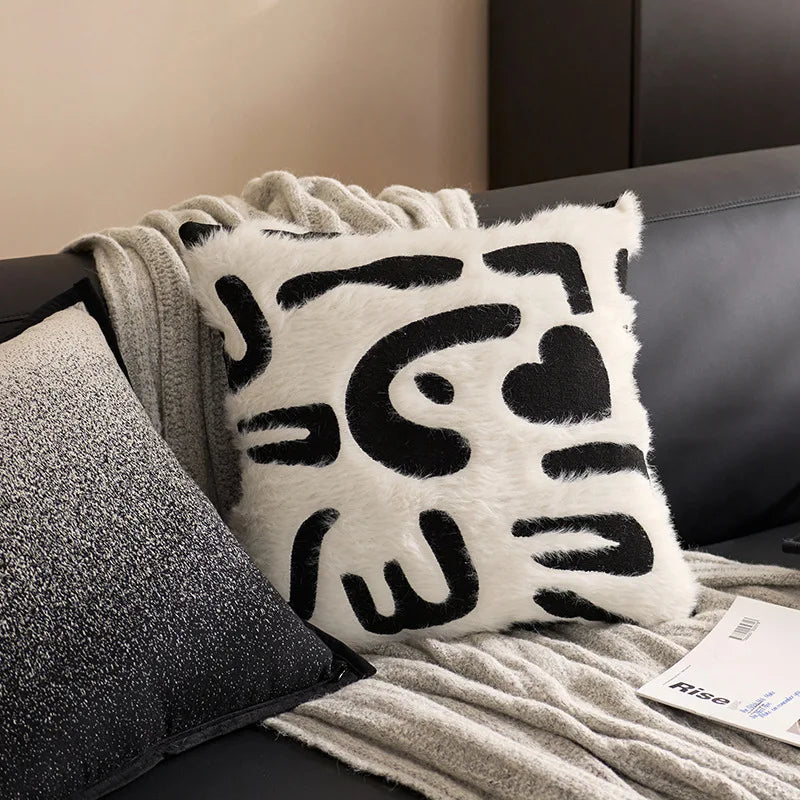 taies d'oreiller géométriques polyester non toxique maison moderne motifs léopard adhésifs respectueux environnement