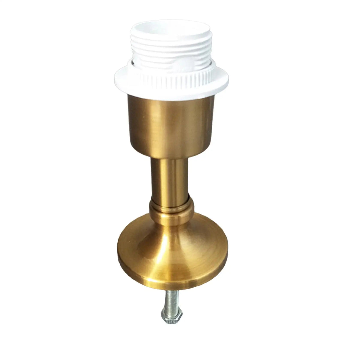 base lampe table blanc doré finition brillante classique vis fixation métal e27