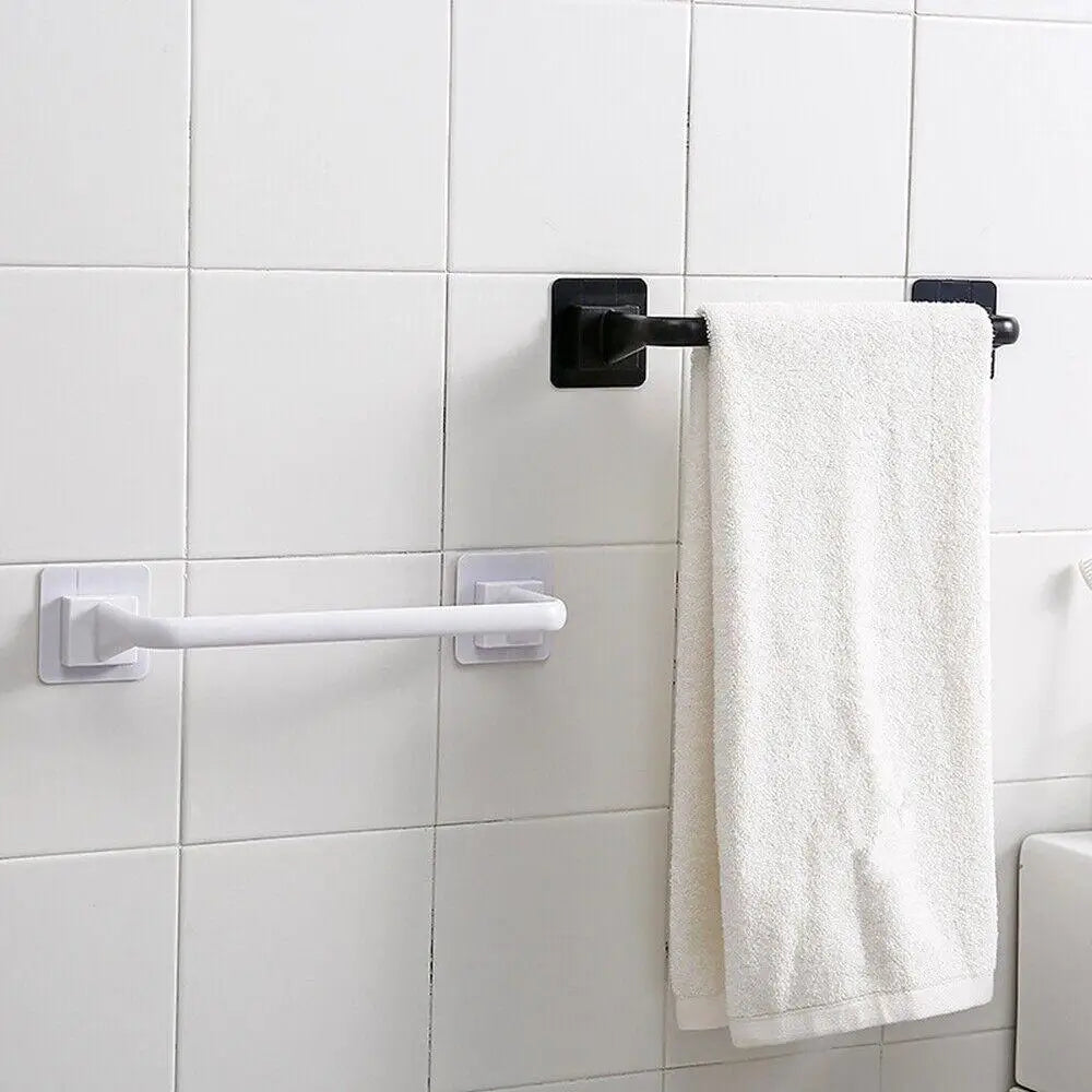 porte serviettes mural adhésif noir blanc moderne salle bains cuisine simple utilitaire
