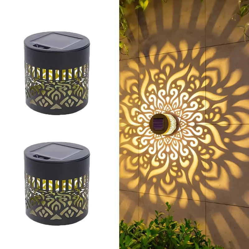 projecteur solaire floral multicolore moderne décoration extérieure jardin patio veranda