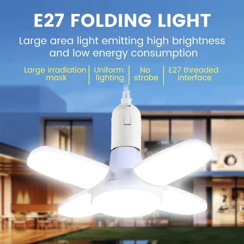 lampe pliable E27 blanc moderne minimaliste plissé feuilles opacité 65mm 92mm 145mm 28W LED